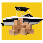 Boat with Moving Boxes in Front